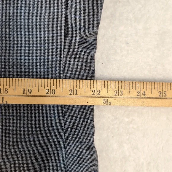 Ralph Ralph Lauren Silk Wool Blazer Men 44 Plaid Blue 2 Button Sport Coat 1 Vent